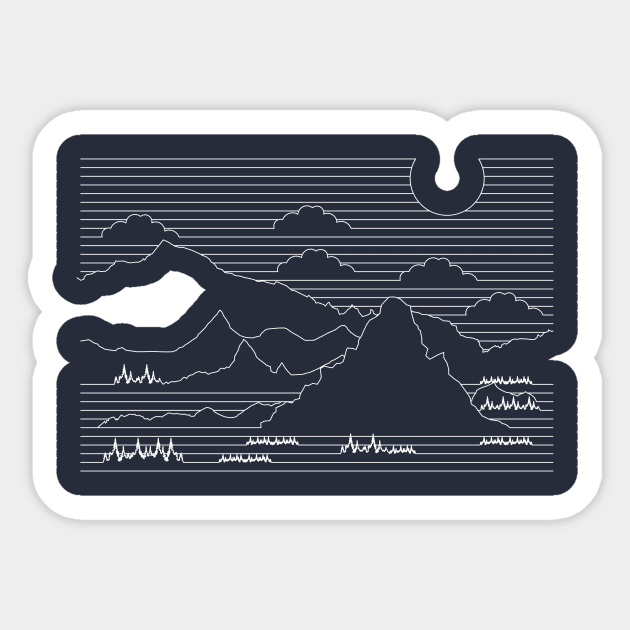 Mountains and Lines Sticker by Bongonation